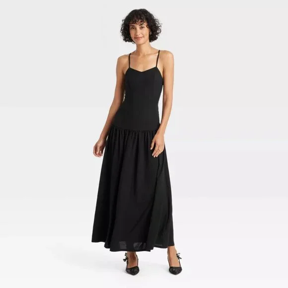 sachin and babi light blue dress Black Bandeau Dropped Waist Maxi Dress main image 0